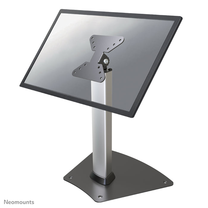 Neomounts FPMA-D1500 sëlwer ass eng Schreifdësch-Halterung fir Flachbildschiermer bis 32 inch (81 cm).