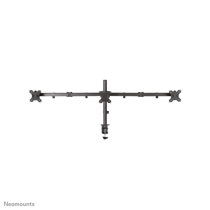 Neomounts FPMA-D550D3 schwaarz ass eng Schreifdësch-Halterung fir 3 Flachbildschiermer bis 27 inch (69 cm).