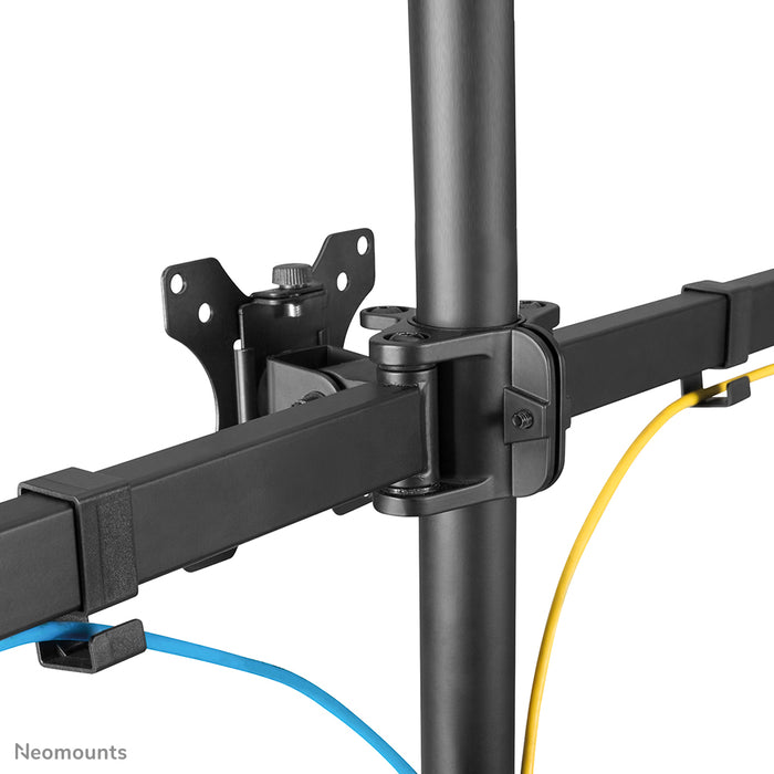 Neomounts FPMA-D550DD3 schwaarz Full-Motion-Schreifdëschstänn fir 13-27 inch Schiermer - Schwaarz
