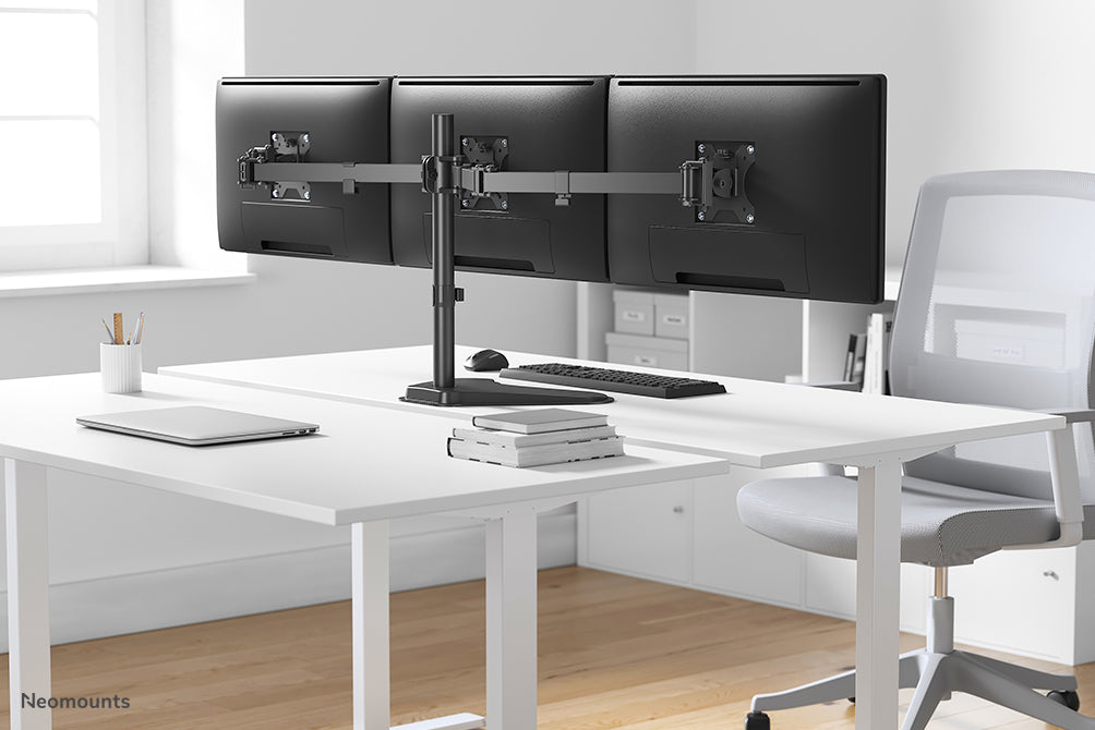 Neomounts FPMA-D550DD3 schwaarz Full-Motion-Schreifdëschstänn fir 13-27 inch Schiermer - Schwaarz