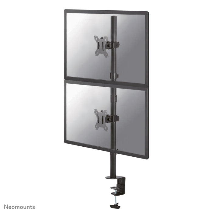 Neomounts FPMA-D550DV schwaarz ass eng Schreifdësch-Halterung fir 2 Flachbildschiermer bis 32 inch - Schwaarz