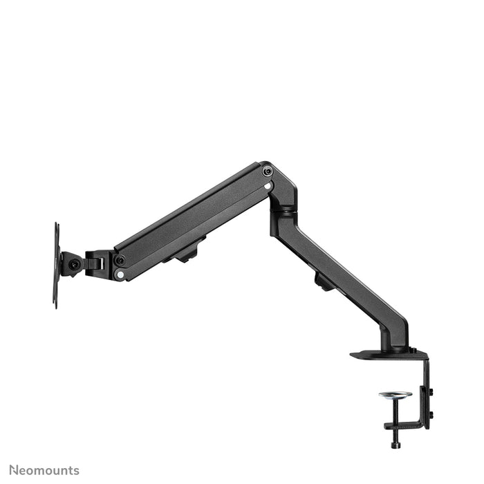 Neomounts FPMA-D650 schwaarz ass eng Full-Motion-Schreifdësch-Halterung fir Schiermer bis 27 (69 cm).