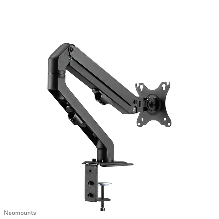 Neomounts FPMA-D650 schwaarz ass eng Full-Motion-Schreifdësch-Halterung fir Schiermer bis 27 (69 cm).