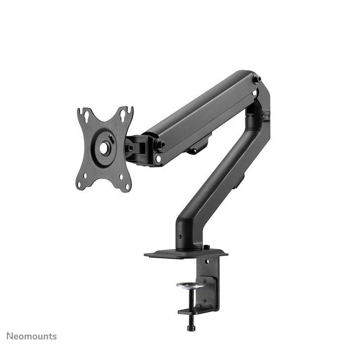 Neomounts FPMA-D650 schwaarz ass eng Full-Motion-Schreifdësch-Halterung fir Schiermer bis 27 (69 cm).
