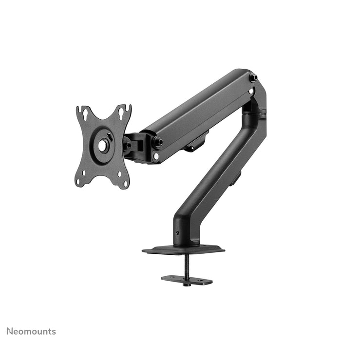 Neomounts FPMA-D650 schwaarz ass eng Full-Motion-Schreifdësch-Halterung fir Schiermer bis 27 (69 cm).