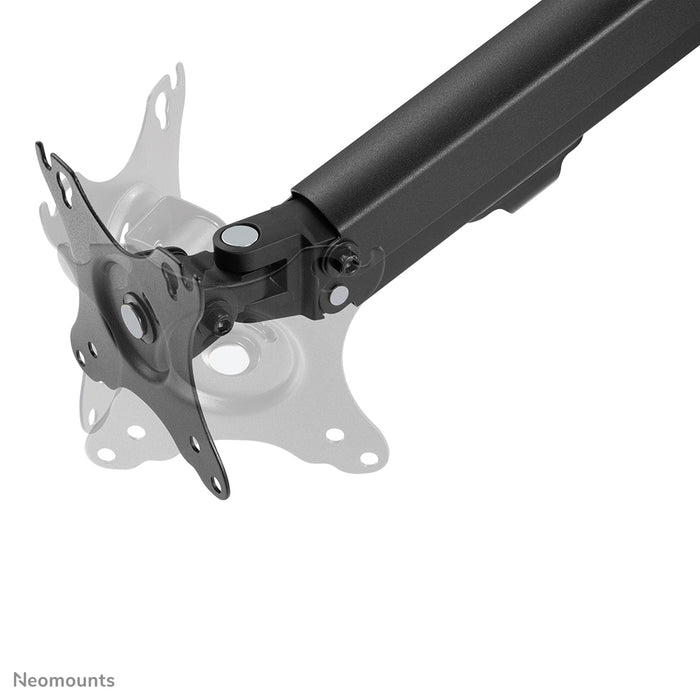 Neomounts FPMA-D650 schwaarz ass eng Full-Motion-Schreifdësch-Halterung fir Schiermer bis 27 (69 cm).