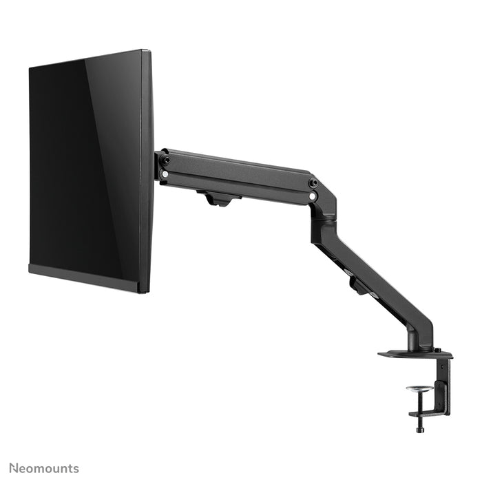 Neomounts FPMA-D650 schwaarz ass eng Full-Motion-Schreifdësch-Halterung fir Schiermer bis 27 (69 cm).