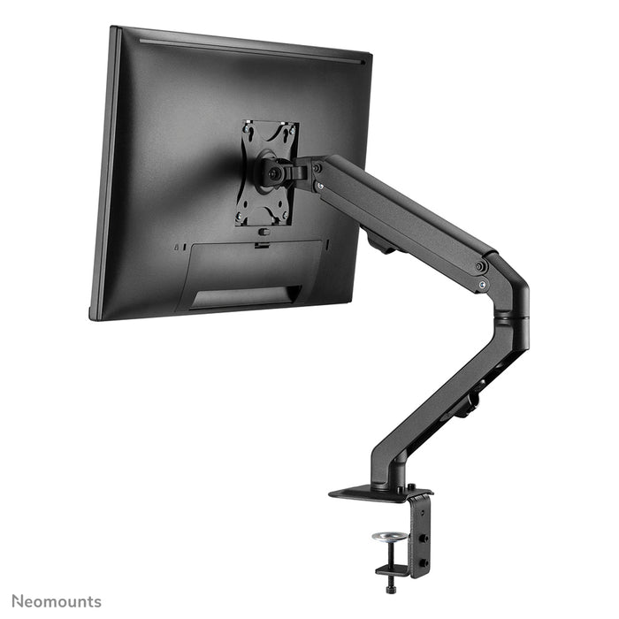 Neomounts FPMA-D650 schwaarz ass eng Full-Motion-Schreifdësch-Halterung fir Schiermer bis 27 (69 cm).