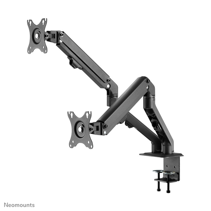 Neomounts FPMA-D650D schwaarz ass eng Full-Motion-Schreifdësch-Halterung fir Schiermer bis 27 (69 cm).