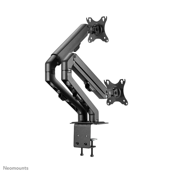 Neomounts FPMA-D650D schwaarz ass eng Full-Motion-Schreifdësch-Halterung fir Schiermer bis 27 (69 cm).