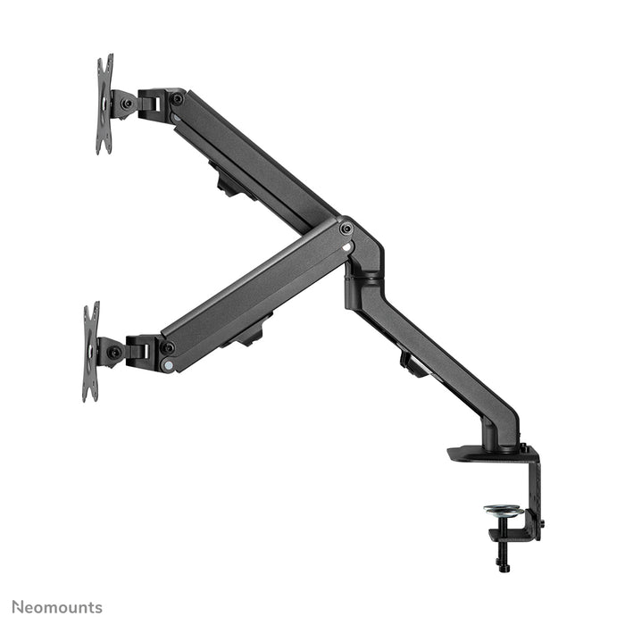 Neomounts FPMA-D650D schwaarz ass eng Full-Motion-Schreifdësch-Halterung fir Schiermer bis 27 (69 cm).