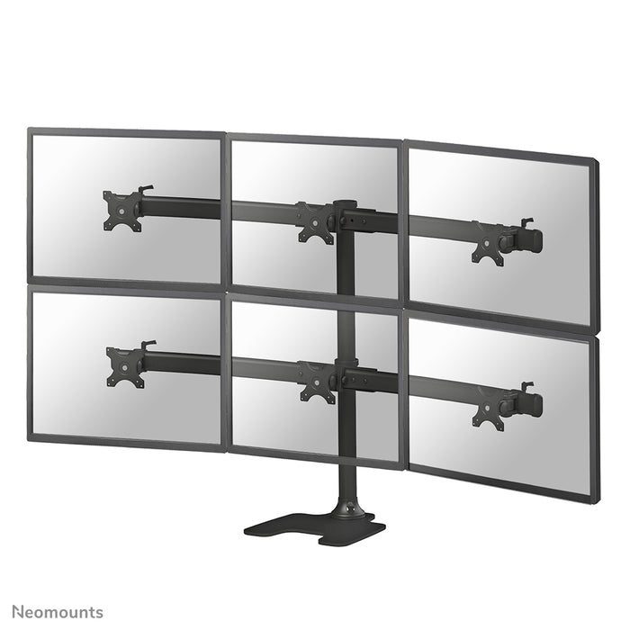Neomounts FPMA-D700DD6 ass eng Schreifdësch-Halterung fir 6 Flachbildschiermer bis 27 inch (69 cm).