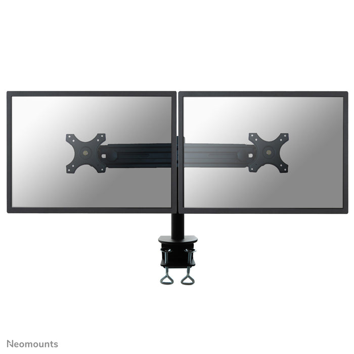 Neomounts FPMA-D700D ass eng Schreifdësch-Halterung fir 2 Flachbildschiermer bis 30 inch (76 cm).