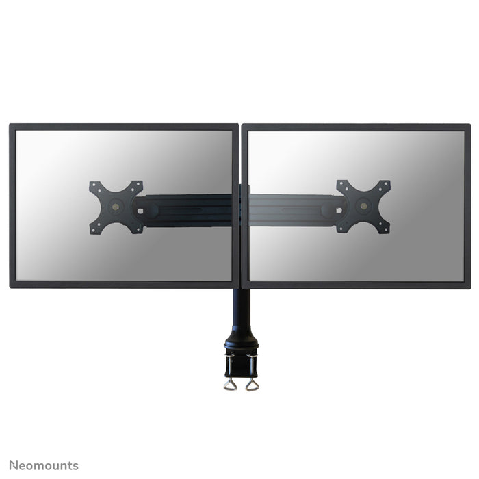 Neomounts FPMA-D700D ass eng Schreifdësch-Halterung fir 2 Flachbildschiermer bis 30 inch (76 cm).