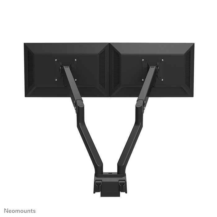 Neomounts FPMA-D750D schwaarz ass eng Schreifdësch-Halterung mat Gasfeder fir Flachbildschiermer bis 32 inch (81 cm).