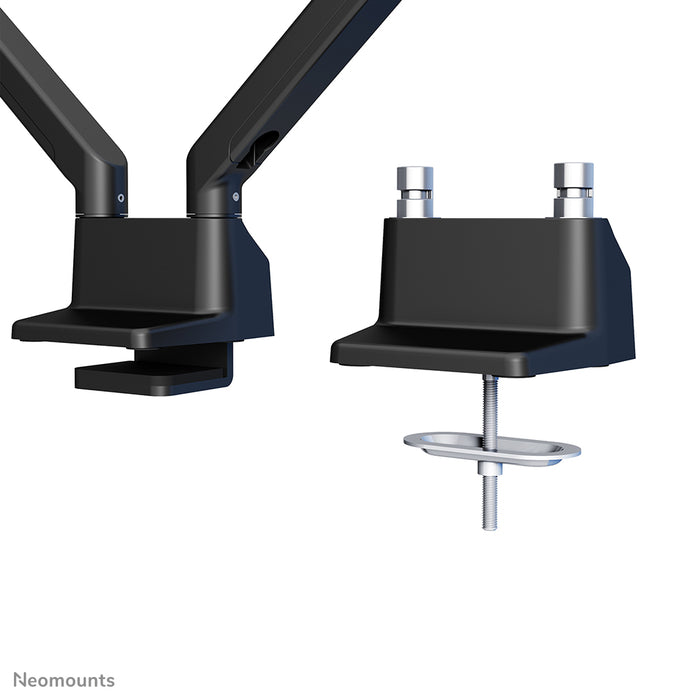 Neomounts FPMA-D750D schwaarz ass eng Schreifdësch-Halterung mat Gasfeder fir Flachbildschiermer bis 32 inch (81 cm).