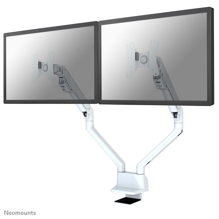 Neomounts FPMA-D750D Wäiss ass eng Bureaustäip mat Gasfieder fir Flat Screens bis t/m 32 inch (81 cm).