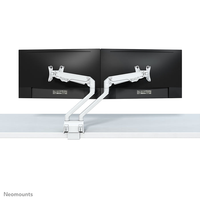 Neomounts FPMA-D750D Wäiss ass eng Bureaustäip mat Gasfieder fir Flat Screens bis t/m 32 inch (81 cm).