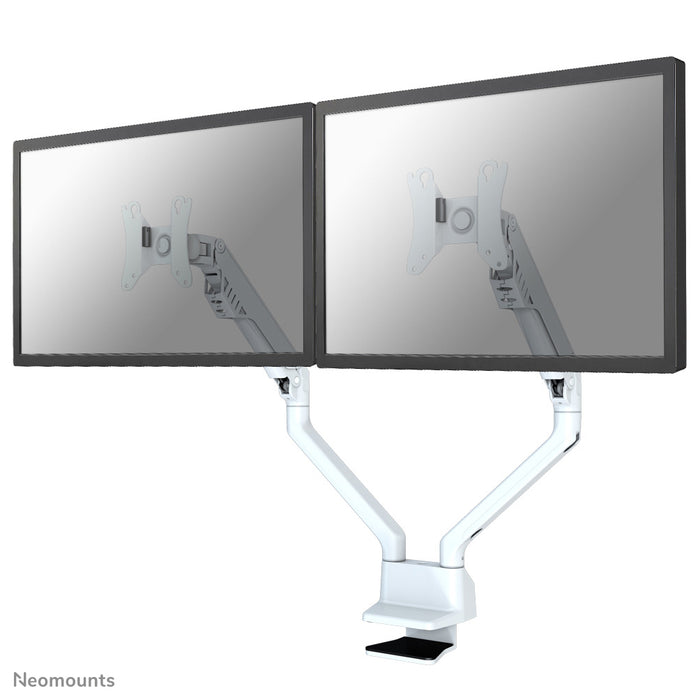 Neomounts FPMA-D750D Wäiss ass eng Bureaustäip mat Gasfieder fir Flat Screens bis t/m 32 inch (81 cm).