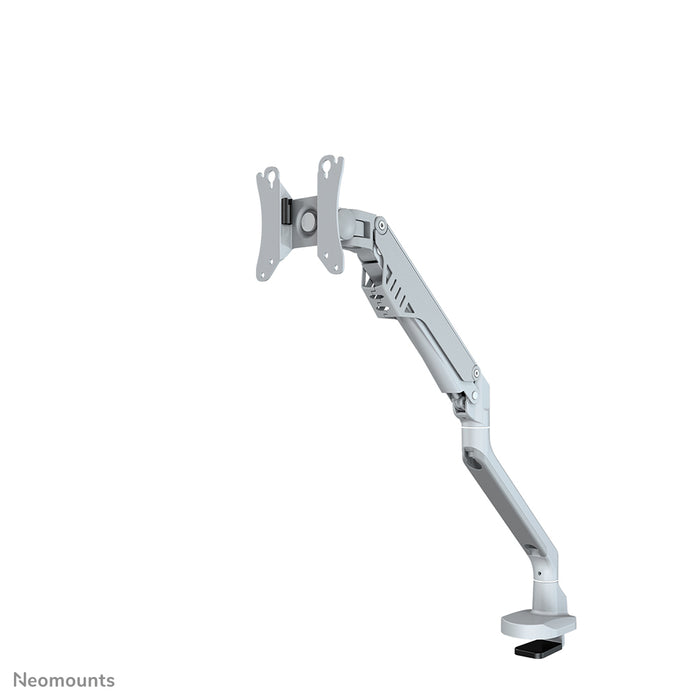 Neomounts FPMA-D750 Sëlwer ass eng Bureaustäip mat Gasfieder fir Flat Screens bis t/m 32 inch (81 cm).