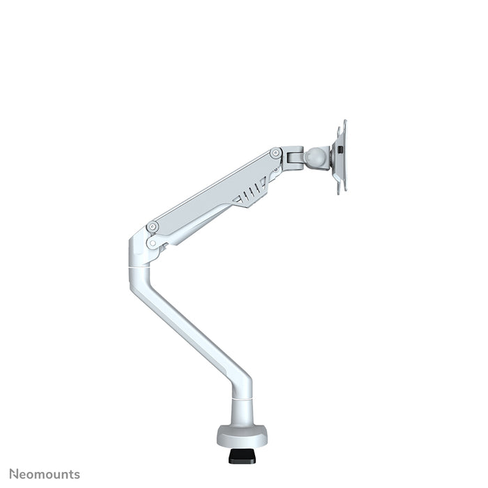 Neomounts FPMA-D750 Sëlwer ass eng Bureaustäip mat Gasfieder fir Flat Screens bis t/m 32 inch (81 cm).