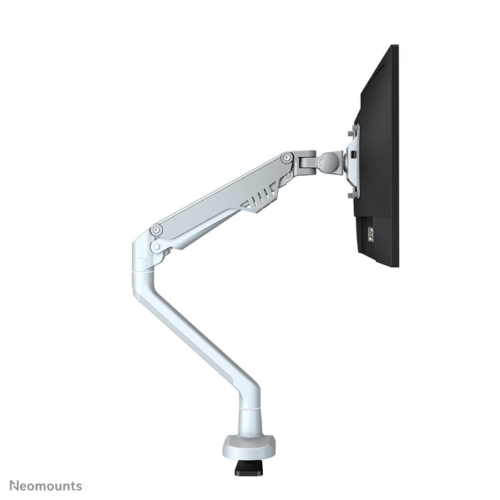 Neomounts FPMA-D750 Sëlwer ass eng Bureaustäip mat Gasfieder fir Flat Screens bis t/m 32 inch (81 cm).
