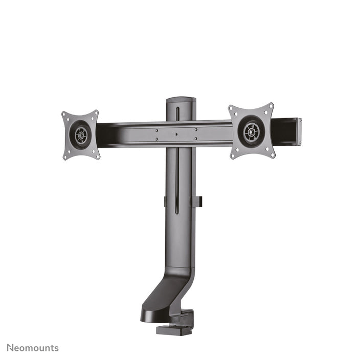 Neomounts FPMA-D860D Schwaarz ass eng Bureaustäip fir zwee Flat Screens bis t/m 27 inch (69 cm).