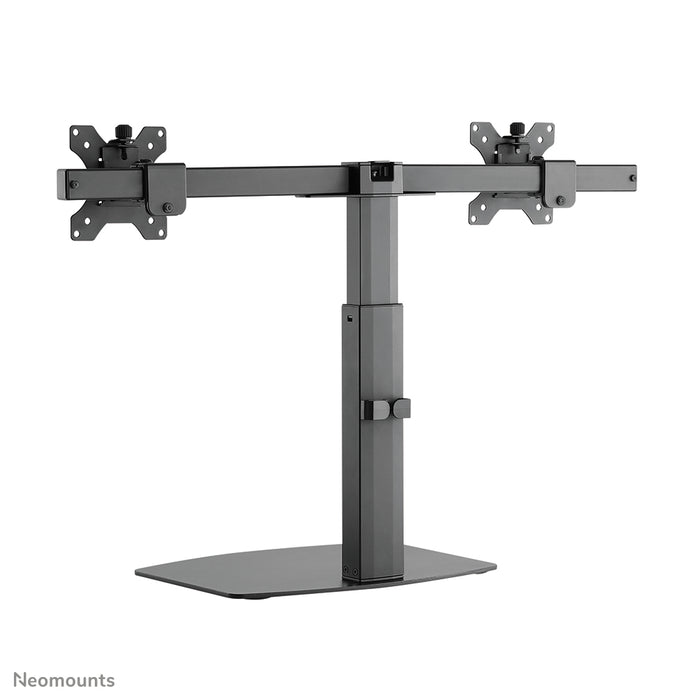 Neomounts FPMA-D865D Schwaarz ass eng Bureaustäip fir zwee Flat Screens bis t/m 27 inch (69 cm).