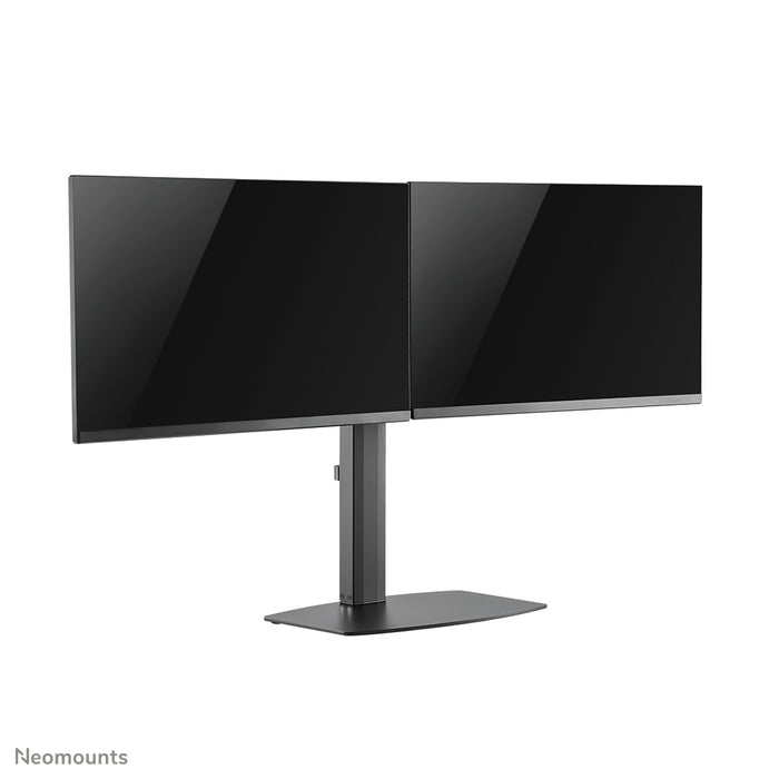 Neomounts FPMA-D865D Schwaarz ass eng Bureaustäip fir zwee Flat Screens bis t/m 27 inch (69 cm).