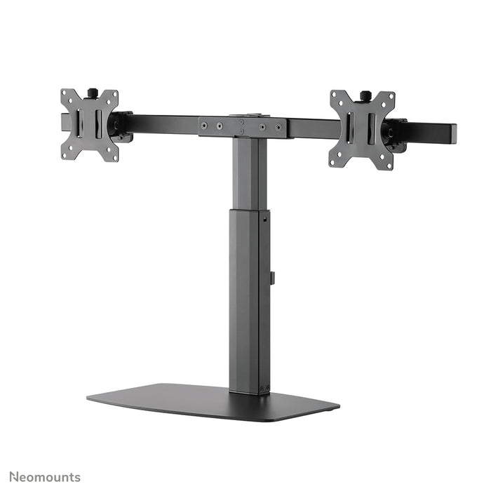 Neomounts FPMA-D865D Schwaarz ass eng Bureaustäip fir zwee Flat Screens bis t/m 27 inch (69 cm).