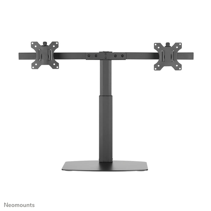 Neomounts FPMA-D865D Schwaarz ass eng Bureaustäip fir zwee Flat Screens bis t/m 27 inch (69 cm).