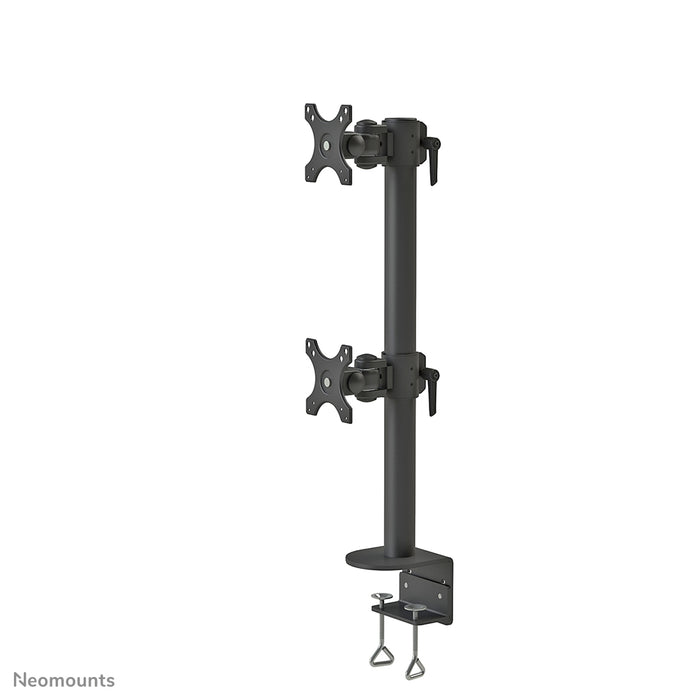 Neomounts FPMA-D960DV SchwaarzPLUS ass eng Bureaustäip fir zwee Curved Screens bis t/m 49 inch (124 cm) - Schwaarz