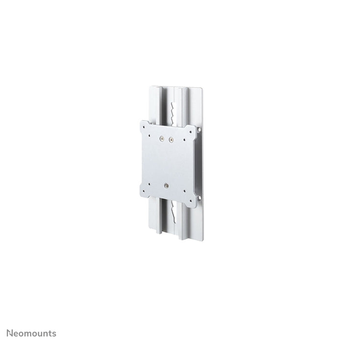 Neomounts FPMA-LIFT100 ass en Adapter, deen eng gestufte Héichtverstellung op VESA 75/100-Halterunge erméiglecht.