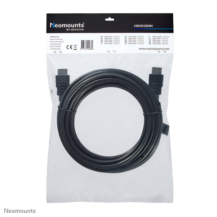 HDMI 1.4 Kabel, High Speed, HDMI 19 Pins M/M, 5 Meter
