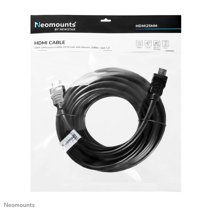 HDMI 1.4 Kabel, High Speed, HDMI 19 Pins M/M, 7,5 Meter