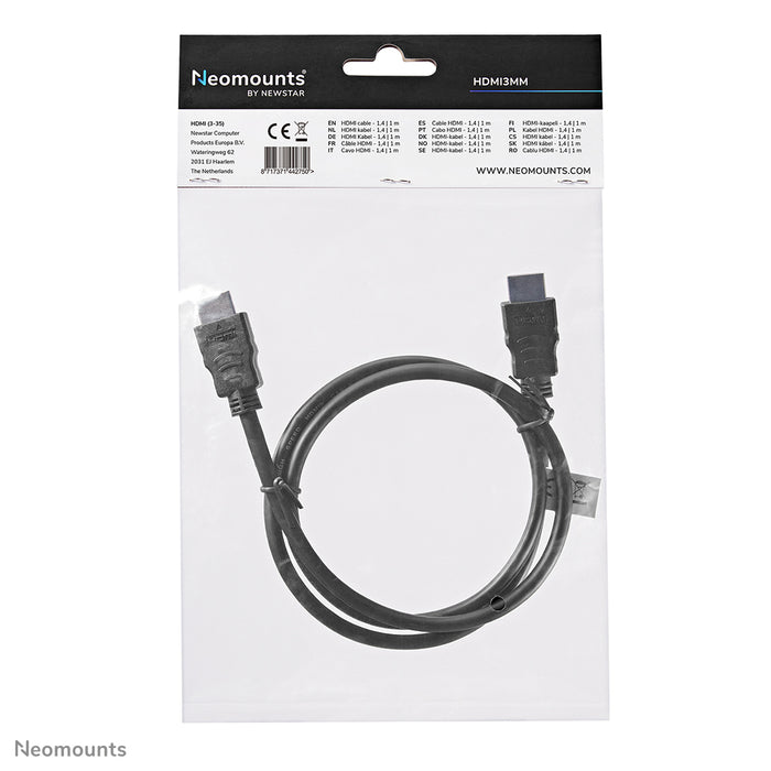 HDMI 1.4 Kabel, High Speed, HDMI 19 Pins M/M, 1 Meter