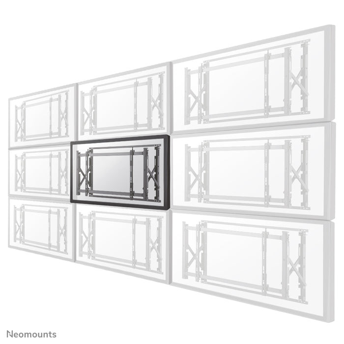 Neomounts LED-VW1750 schwaarz ass eng flaach Video-Wall-Wandhalterung fir Ekranen bis 55 inch (140 cm).