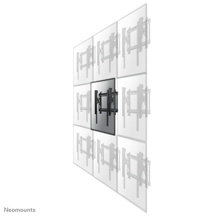 Neomounts LED-VW2500 schwaarz1 ass eng flaach Video-Wall-Wandhalterung fir Ekranen bis 75 inch (191 cm), fir horizontal an vertikal Montéierung - Schwaarz