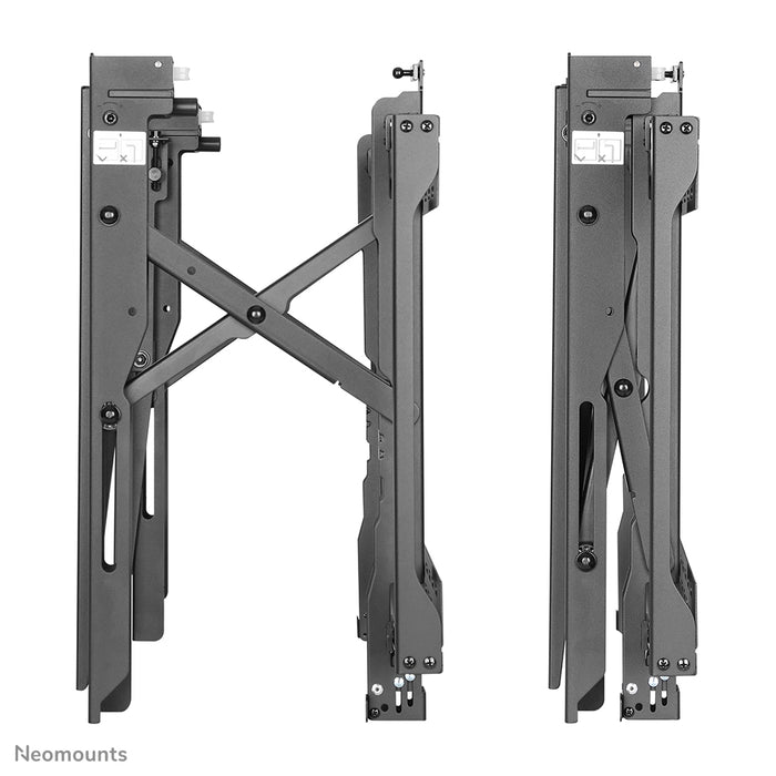 Neomounts LED-VW2500 schwaarz1 ass eng flaach Video-Wall-Wandhalterung fir Ekranen bis 75 inch (191 cm), fir horizontal an vertikal Montéierung - Schwaarz