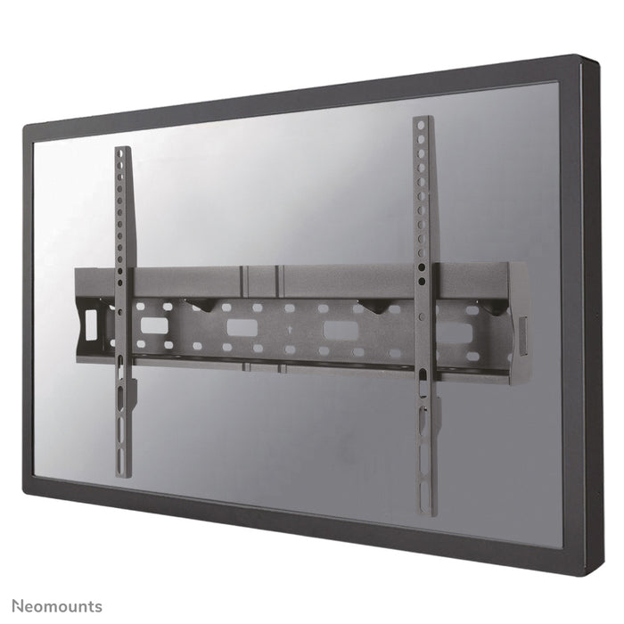 Neomounts LFD-W1640MP ass eng flaach Wandhalterung fir Flatscreens bis 75 inch a bitt d’Méiglechkeet, e Mediaplayer oder Mini-PC hannert dem Ecran ze placéieren - Schwaarz