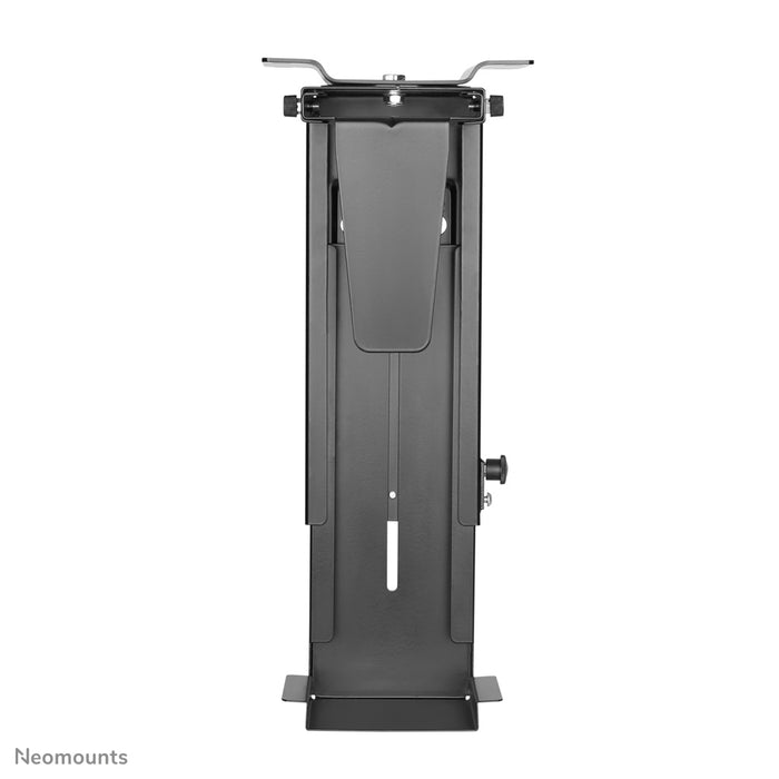 Neomounts NM-CPU100 schwaarz ass eng Halterung, mat där Dir e PC oder Thin Client un de Schreifdësch fixéiert.