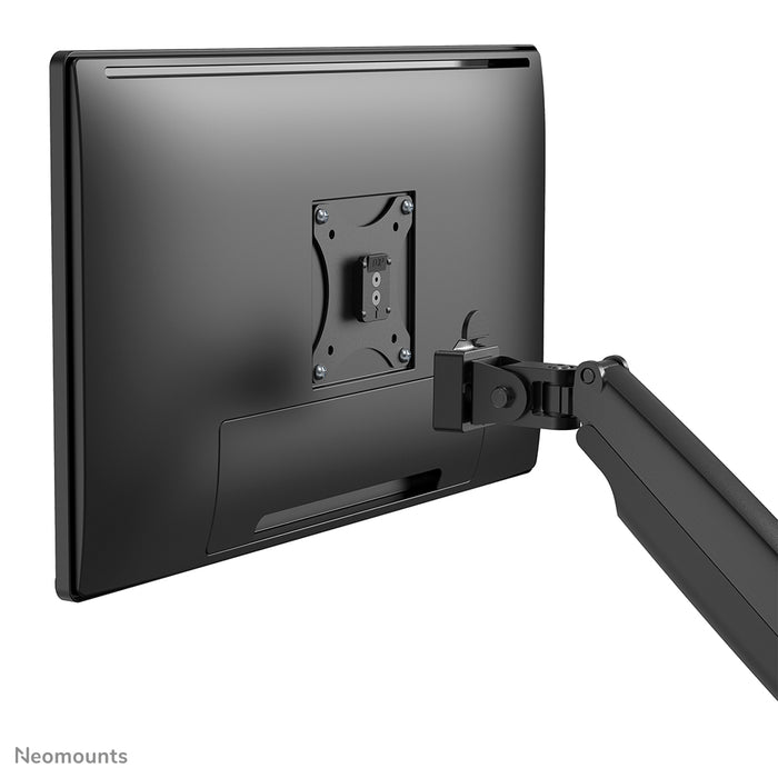 Neomounts NM-D750 schwaarz ass eng Schreifdësch-Halterung mat Gasfieder fir Flatscreens bis 32 inch (82 cm).
