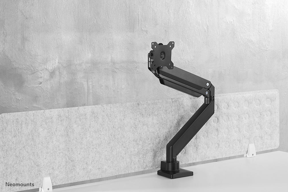 Neomounts NM-D775 schwaarzPLUS ass eng gasgefiedert Schreifdësch-Halterung fir Curved Monitore bis 49 inch (124 cm) - Schwaarz