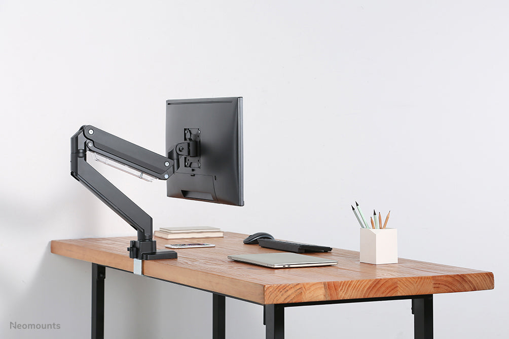 Neomounts NM-D775black ass eng gasgefiedert Schreifdësch-Halterung fir Flatscreens bis 32 inch (81 cm) - Schwaarz