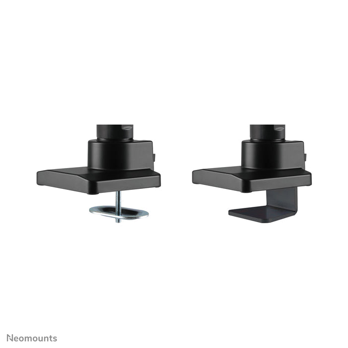 Neomounts NM-D775DX schwaarz ass eng gasgefiedert Schreifdësch-Halterung mat Crossbar an Handtak fir Flatscreens bis 32 inch (81 cm).