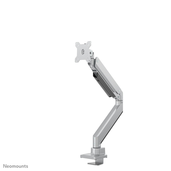 Neomounts NM-D775 sëlwer ass eng gasgefiedert Schreifdësch-Halterung fir Flatscreens bis 32 inch (81 cm) - Sëlwer