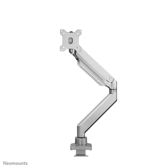 Neomounts NM-D775 sëlwer ass eng gasgefiedert Schreifdësch-Halterung fir Flatscreens bis 32 inch (81 cm) - Sëlwer