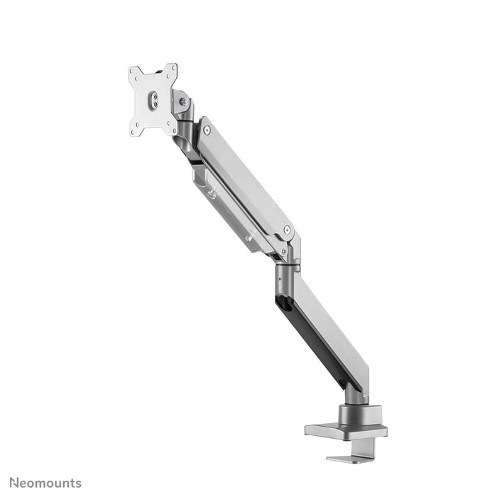 Neomounts NM-D775 sëlwer ass eng gasgefiedert Schreifdësch-Halterung fir Flatscreens bis 32 inch (81 cm) - Sëlwer