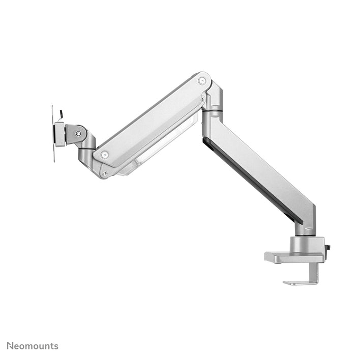 Neomounts NM-D775 sëlwer ass eng gasgefiedert Schreifdësch-Halterung fir Flatscreens bis 32 inch (81 cm) - Sëlwer