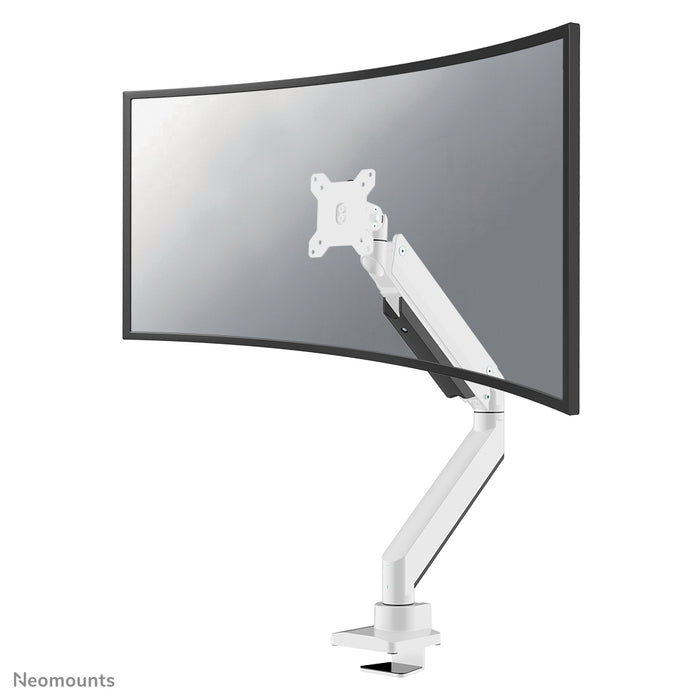 Neomounts NM-D775 wäissPLUS ass eng gasgefiedert Schreifdësch-Halterung fir Curved Monitore bis 49 inch (124 cm) - Wäiss